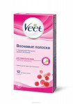 Восковые полоски для депиляции+салфетки, Veet (Вит) №12+2 для нормальной кожи