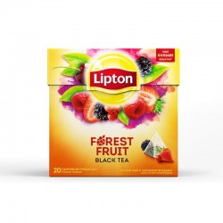 Чай черный, Lipton (Липтон) 1.7 г 40 шт Форест фрут лесные ягоды ароматизированный с кусочками ягод пирамидки